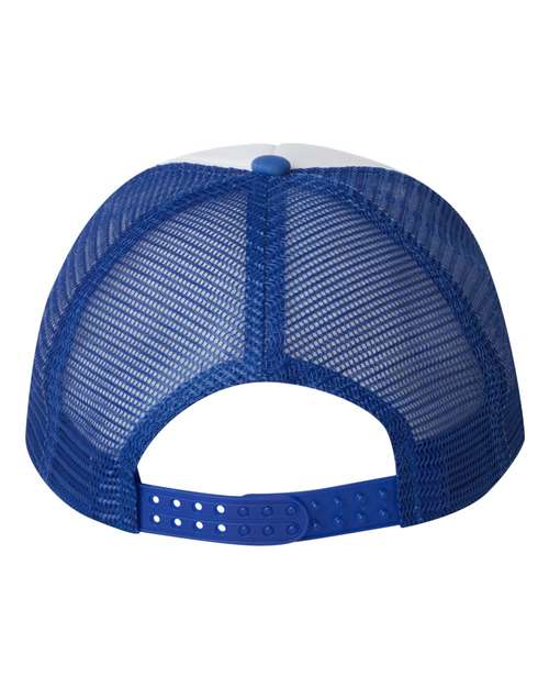 Valucap VC700, Foam Mesh-back Trucker Cap, White/ Royal