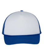 Valucap VC700, Foam Mesh-back Trucker Cap, White/ Royal