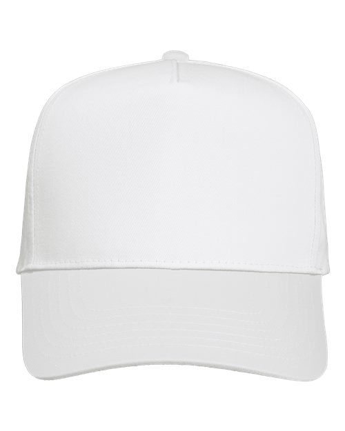 Valucap 8869, Five-panel Twill Cap, White