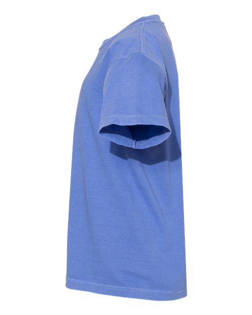 Comfort Colors 9018, Youth Garment-dyed Heavyweight T-shirt, Flo Blue