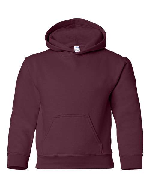 Gildan 557, 18500b Youth Heavy Blend Hooded Sweatshirt, Maroon