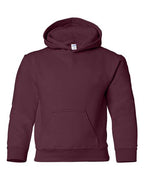 Gildan 557, 18500b Youth Heavy Blend Hooded Sweatshirt, Maroon