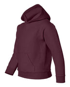 Gildan 557, 18500b Youth Heavy Blend Hooded Sweatshirt, Maroon