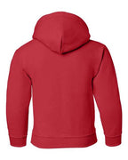 Gildan 18500B, Youth Heavy Blend Hooded Sweatshirt, Red