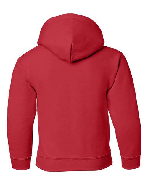 Gildan 18500B, Youth Heavy Blend Hooded Sweatshirt, Red