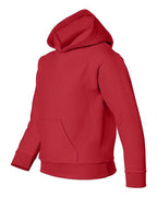 Gildan 557, 18500b Youth Heavy Blend Hooded Sweatshirt, Red