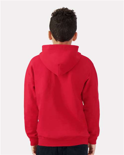 Gildan 562, 18600b Youth Heavy Blend Full-zip Hooded Sweatshirt, Red