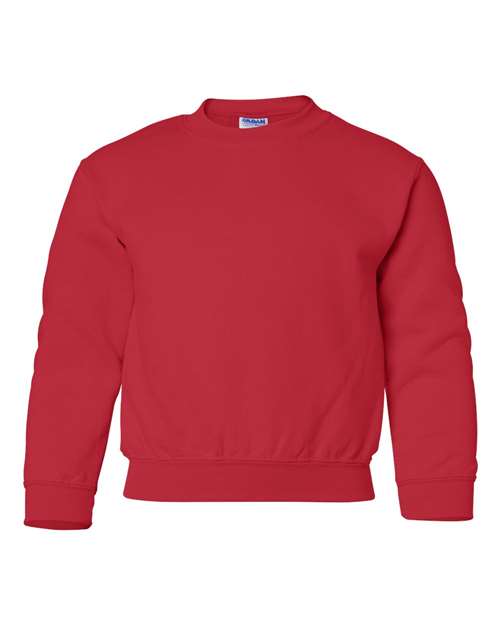 Gildan 571, 18000b Youth Heavy Blend Crewneck Sweatshirt, Red