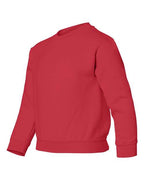 Gildan 18000B, Youth Heavy Blend Crewneck Sweatshirt, Red