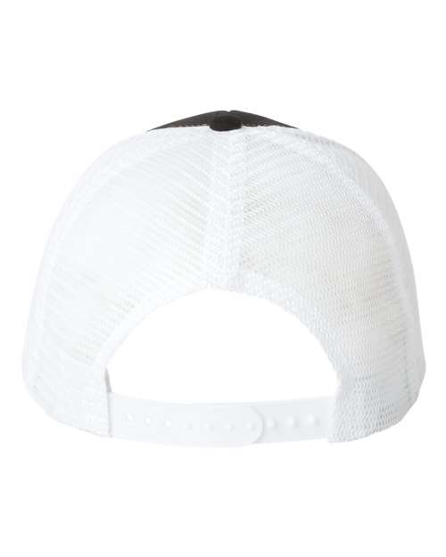 Valucap VC400, Mesh-back Twill Trucker Cap, Black/ White