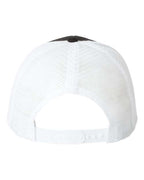 Valucap VC400, Mesh-back Twill Trucker Cap, Black/ White