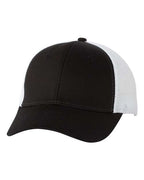Valucap VC400, Mesh-back Twill Trucker Cap, Black/ White