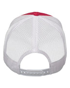 Valucap VC400, Mesh-back Twill Trucker Cap, Red/ White