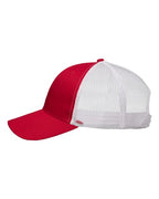 Valucap VC400, Mesh-back Twill Trucker Cap, Red/ White