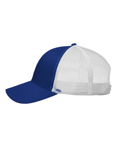 Valucap VC400, Mesh-back Twill Trucker Cap, Royal/ White