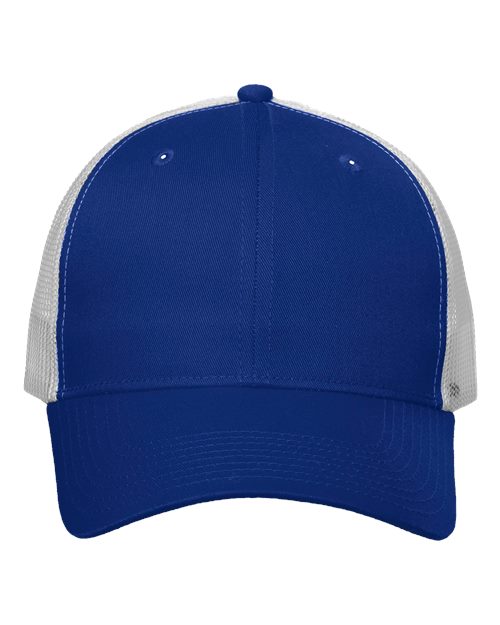 Valucap VC400, Mesh-back Twill Trucker Cap, Royal/ White