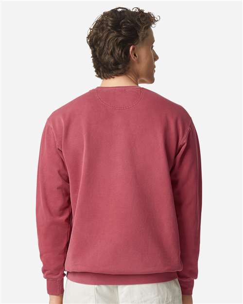 Comfort Colors 1566, Unisex Garment-dyed Crewneck Sweatshirt, Crimson