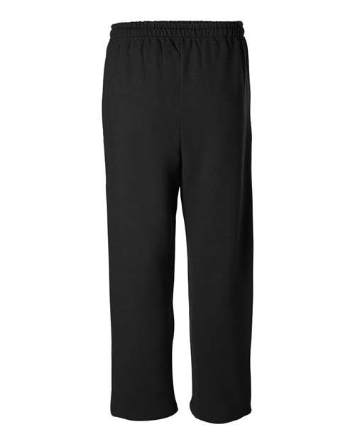 Gildan 1697, 18400 Unisex Heavy Blend Open-bottom Sweatpants, Black