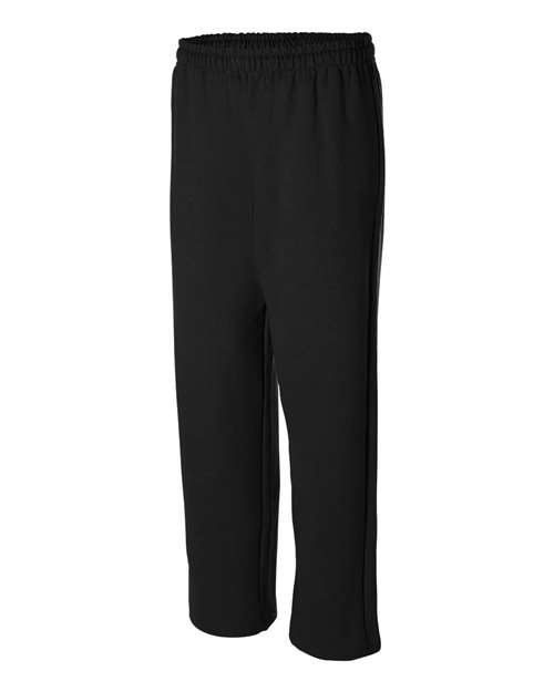 Gildan 1697, 18400 Unisex Heavy Blend Open-bottom Sweatpants, Black