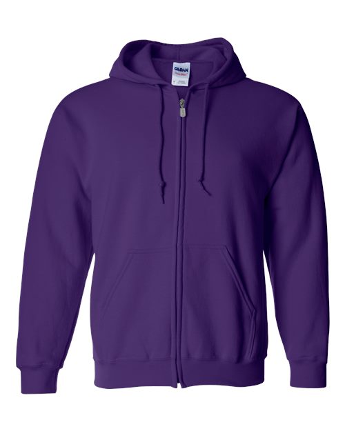 Gildan 415, 18600 Unisex Heavy Blend Full-zip Hooded Sweatshirt, Purple