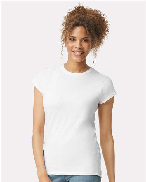Gildan 64000L, Women's Softstyle T-shirt, White