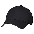 Polyester Diamond 2J630M, 6 Panel Constructed Full-fit, Buckram Laminated Front Panels With Pro-stitch, Pre-curved Peak With 8, Black