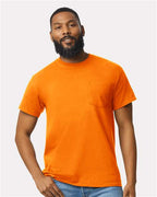 Gildan 2300, Unisex Ultra Cotton Pocket T-shirt, Safety Orange