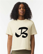 Alphabet B T-Shirt 9 inch calligraphy Black ink, Ivory