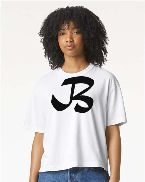 Alphabet B T-Shirt 9 inch calligraphy Black ink, White
