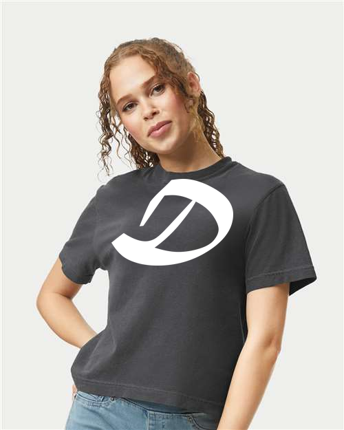 Alphabet D T-Shirt 9 inch calligraphy White ink, Pepper