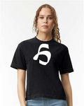 Alphabet H T-Shirt 9 inch calligraphy White ink, Black