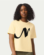 Alphabet N T-Shirt 9 inch calligraphy Black ink, Butter
