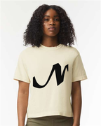 Alphabet N T-Shirt 9 inch calligraphy Black ink, Ivory