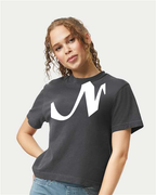 Alphabet N T-Shirt 9 inch calligraphy White ink, Pepper