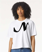 Alphabet N T-Shirt 9 inch calligraphy Black ink, White