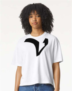 Alphabet V T-Shirt 9 inch calligraphy Black ink, White