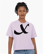 Alphabet X T-Shirt 9 inch calligraphy Black ink, Orchid
