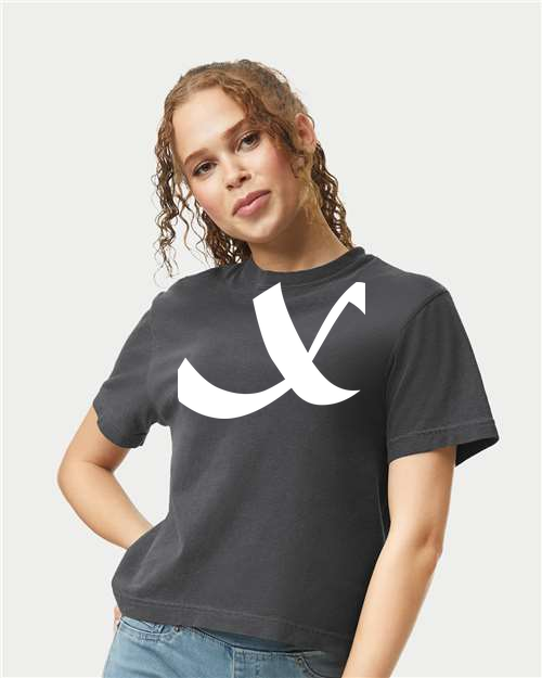 Alphabet X T-Shirt 9 inch calligraphy White ink, Pepper