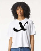 Alphabet X T-Shirt 9 inch calligraphy Black ink, White