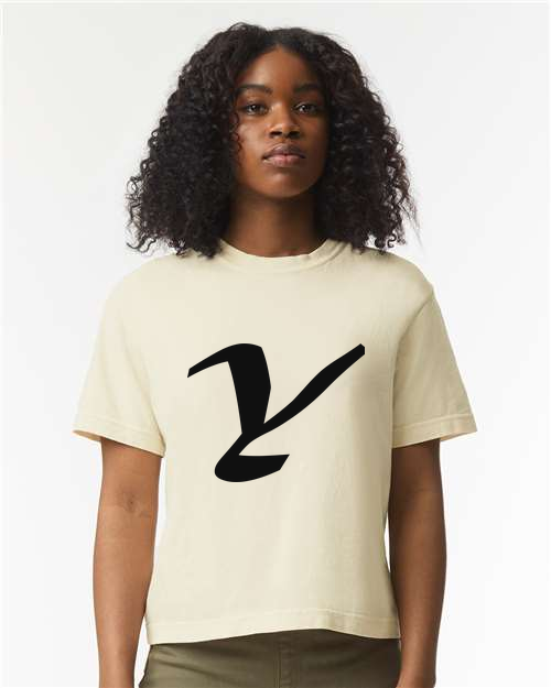 Alphabet Y T-Shirt 9 inch calligraphy Black ink, Ivory