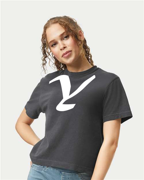 Alphabet Y T-Shirt 9 inch calligraphy White ink, Pepper