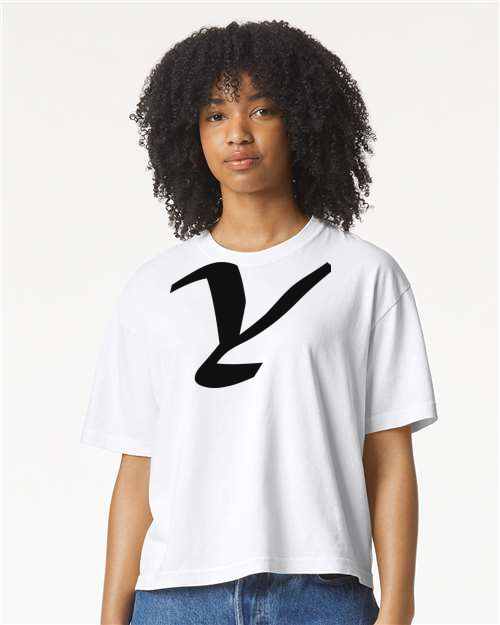 Alphabet Y T-Shirt 9 inch calligraphy Black ink, White