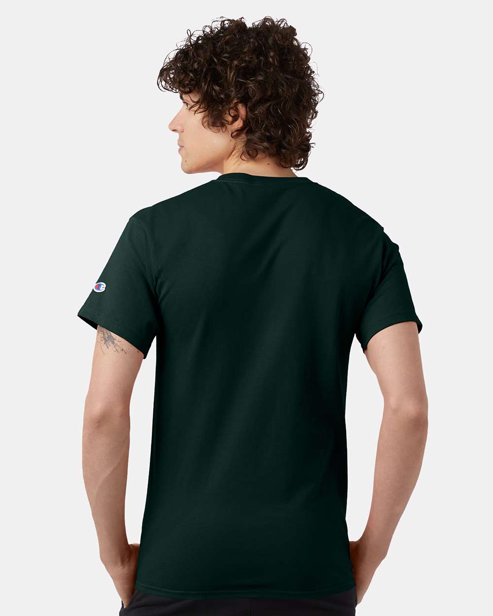 Champion T425, Unisex Classic T-shirt, Dark Green
