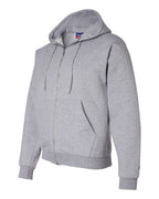 Champion S800, Unisex Powerblend Full-zip Hooded Sweatshirt, Light Steel