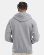 Champion S800, Unisex Powerblend Full-zip Hooded Sweatshirt, Light Steel