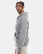 Champion S800, Unisex Powerblend Full-zip Hooded Sweatshirt, Light Steel