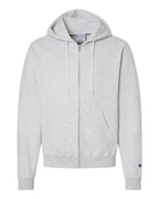 Champion S800, Unisex Powerblend Full-zip Hooded Sweatshirt, Silver Grey