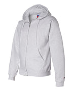 Champion S800, Unisex Powerblend Full-zip Hooded Sweatshirt, Silver Grey