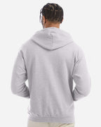 Champion S800, Unisex Powerblend Full-zip Hooded Sweatshirt, Silver Grey