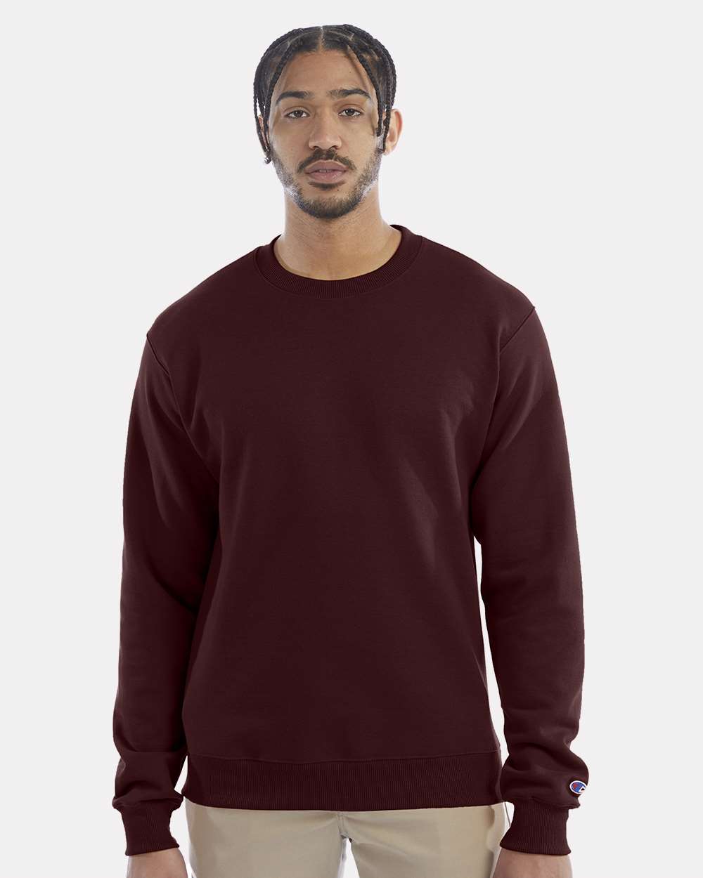 Champion S600, Unisex Powerblend Crewneck Sweatshirt, Maroon